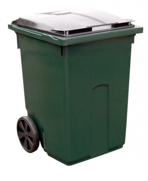 370 liter plastcontainer med hjul