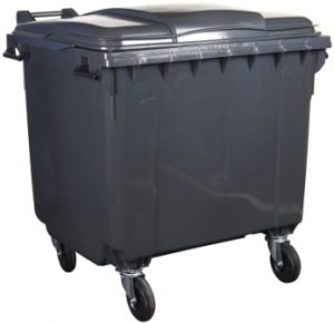 1000 liter plastcontainer med hjul
