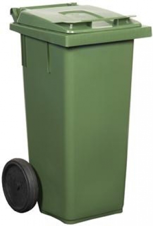 140 liter plastcontainer med hjul